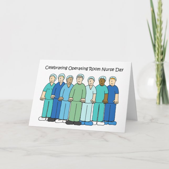 Nationaler Operationssaal Nurse Day 14. November Karte (Vorderseite)