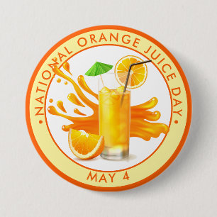Nationaler Orangensafttag Button