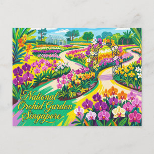 Nationaler Orchideengarten Singapur Postkarte