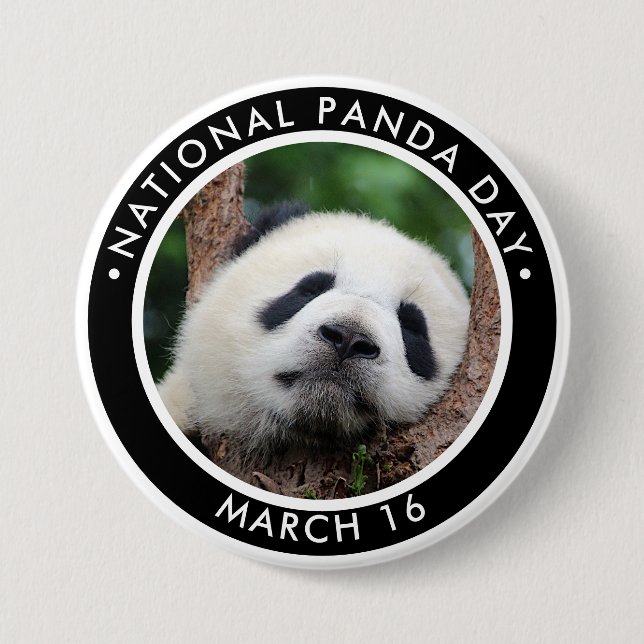Nationaler Panda-Tag Button (Vorderseite)