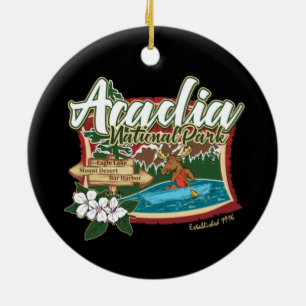 NATIONALER PARK-URLAUB VON ACADIA KERAMIK ORNAMENT