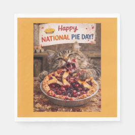 Nationaler Pie-Tag-Katzen-Servietten Serviette