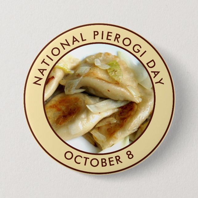 Nationaler Pierogi-Tag Button (Vorderseite)