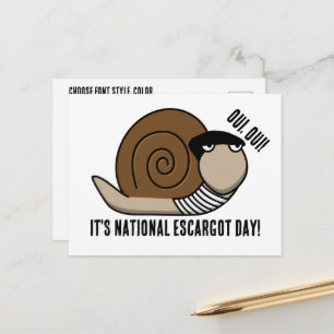 Nationaler Schneckentag Postkarte