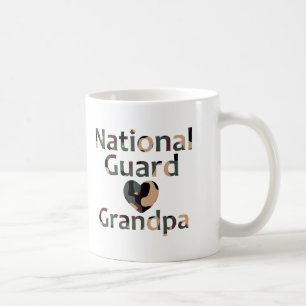 Nationaler Schutz-Großvater-Herz-Camouflage Kaffeetasse