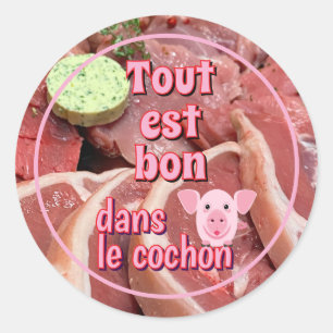 Nationaler Schweinetag Runder Aufkleber