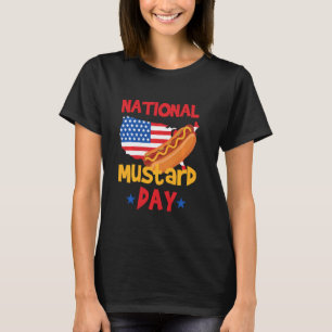 Nationaler Senftag des amerikanischen Flaggen-Hot- T-Shirt