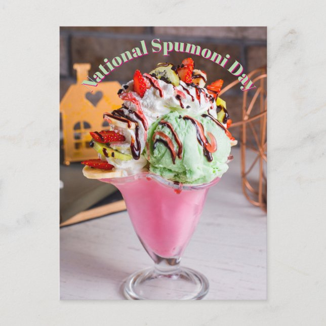 Nationaler Spumoni-Tag Postkarte (Vorderseite)