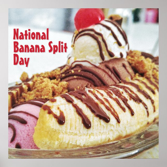 Nationaler Tag der Bananensplit Poster (Vorne)