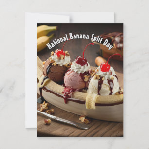 Nationaler Tag der Bananensplit Postkarte