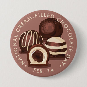 Nationaler Tag der Schokolade mit Creme Button
