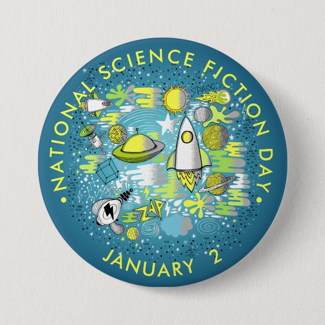 Nationaler Tag der Science Fiction Button (Vorderseite)