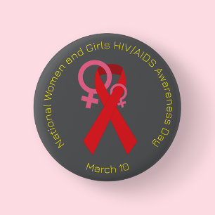 Nationaler Tag zur Sensibilisierung für HIV/AIDS b Button