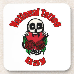 Nationaler Tattoo-Tag Getränkeuntersetzer