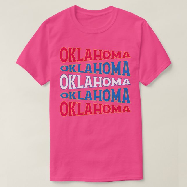 NATIONALER TEXT ART OKLAHOMA T-Shirt (Design vorne)
