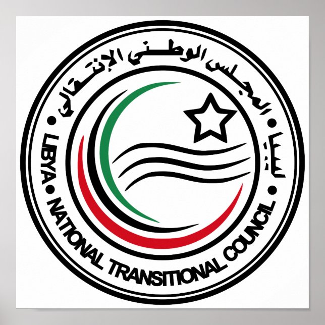 Nationaler Übergangsrat Libyens Siegel Poster (Vorne)