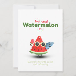 Nationaler Wassermelonen-Tag Süße Sommer Kunst Einladung
