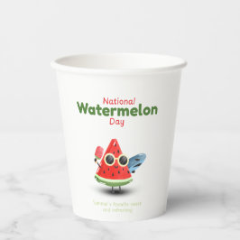 Nationaler Wassermelonentag Süße Sommer Kunst Pappbecher
