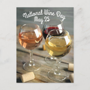 Nationaler Weintag Postkarte
