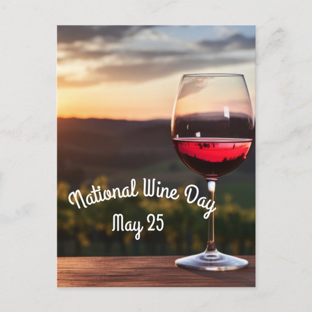 Nationaler Weintag Postkarte (Vorderseite)