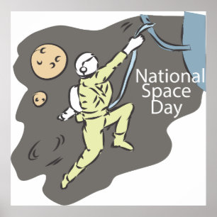 Nationaler Weltraumtag Poster