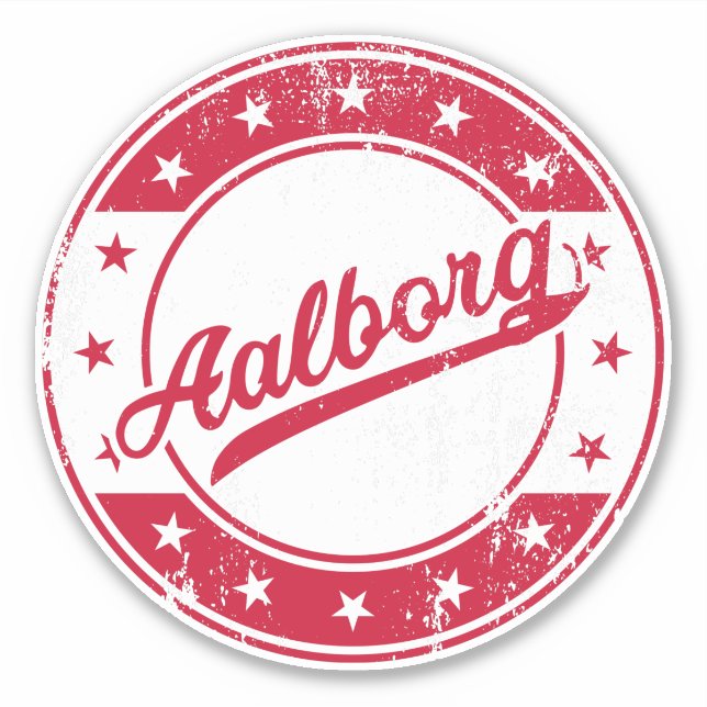 Nationales Aalborg Dänemark Aufkleber (Vorderseite)