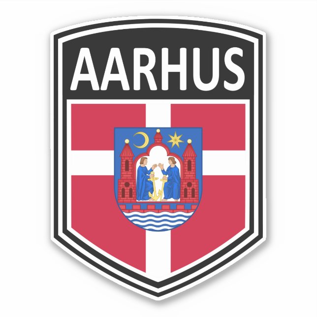 Nationales Aarhus Denmark Sticker (Vorderseite)