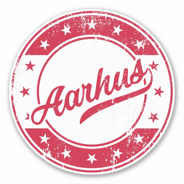 Nationales Aarhus Denmark Sticker (Vorderseite)