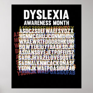 Nationales Dyslexie-Sensibilisierungsmonat Oktober Poster