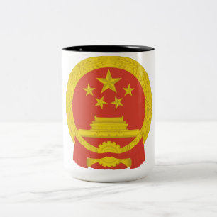 Nationales Emblem der Volksrepublik China Zweifarbige Tasse