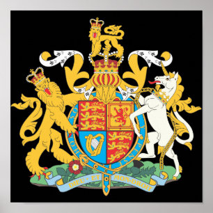 Nationales Emblem des Vereinigten Königreichs Poster