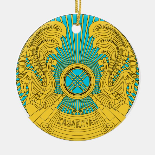 Nationales Emblem Kasachstans Keramikornament (Vorne)