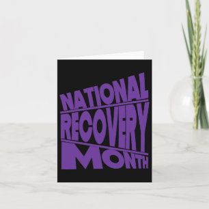 Nationales Erholung Monat Lila Typografie-Design Karte