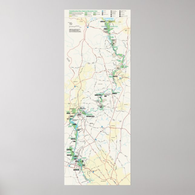 Nationales Erholungsgebiet des Chattahoochee Poster (Vorne)