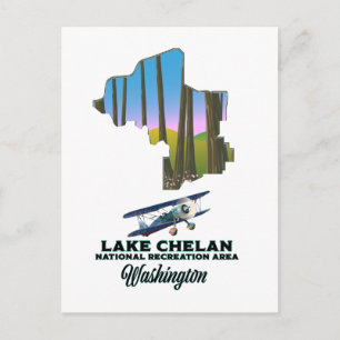 Nationales Erholungsgebiet Lake Chelan, Washington Postkarte