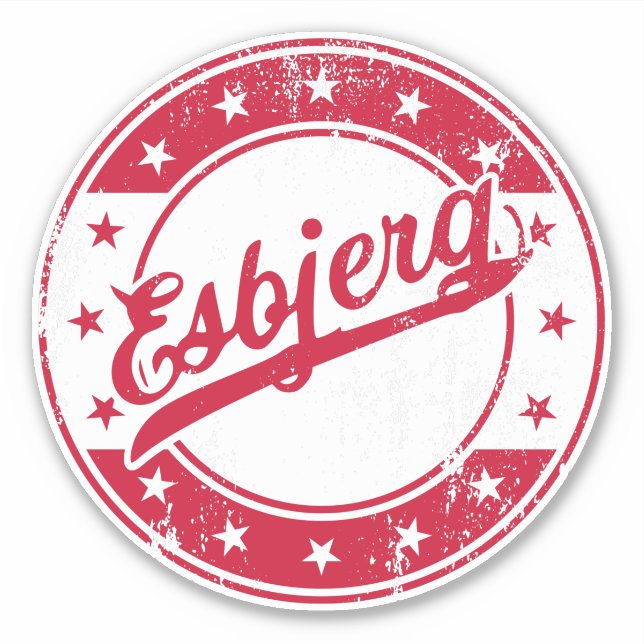 Nationales Esbjerg Dänemark Sticker (Vorderseite)