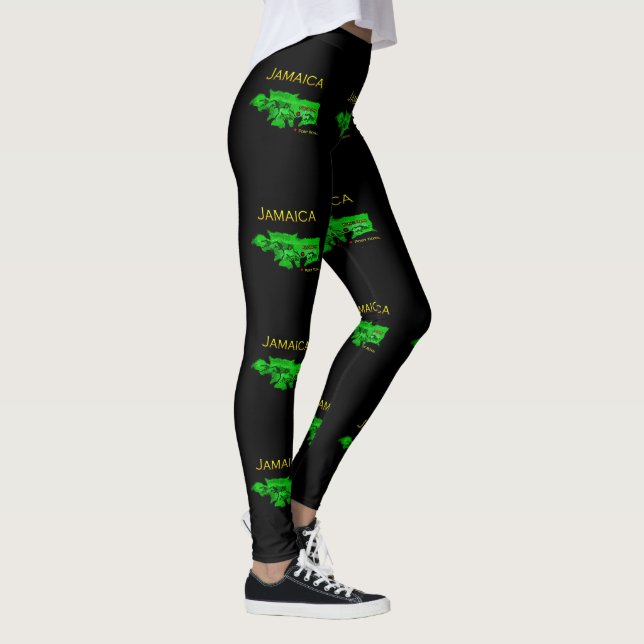 Nationales Farbmuster Jamaikas Leggings (Rechts)