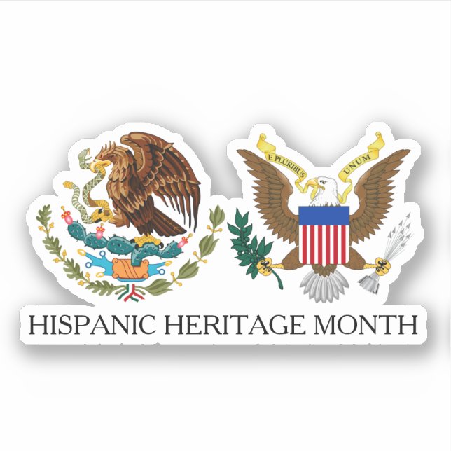 Nationales hispanisches Erbe Monat - Adler Aufkleber (Vorderseite)