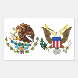 Nationales hispanisches Erbe Monat - Adler Rechteckiger Aufkleber