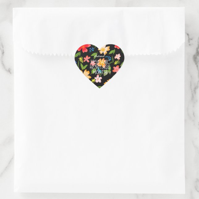 Nationales HISPANISCHES ERBE MONAT Herz-Aufkleber (Tasche)