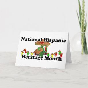 Nationales hispanisches Erbe Monat - Kaktus Karte