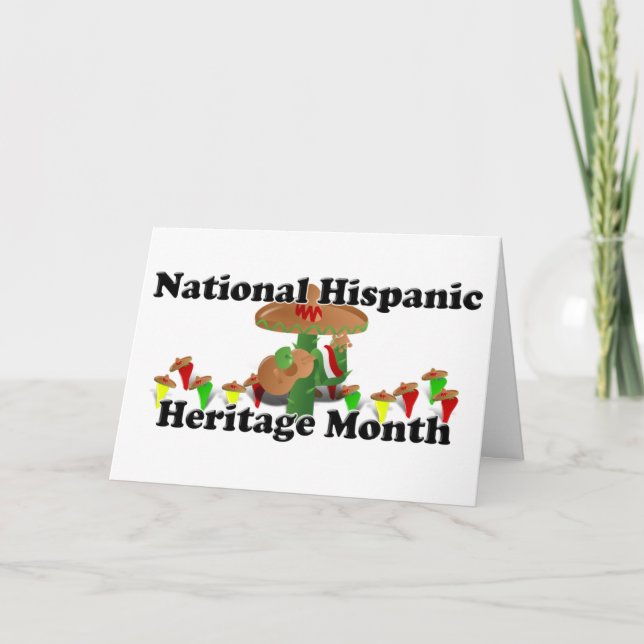 Nationales hispanisches Erbe Monat - Kaktus Karte (Vorderseite)