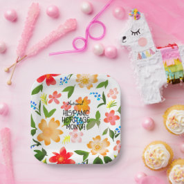 Nationales HISPANISCHES ERBE MONAT Pappteller