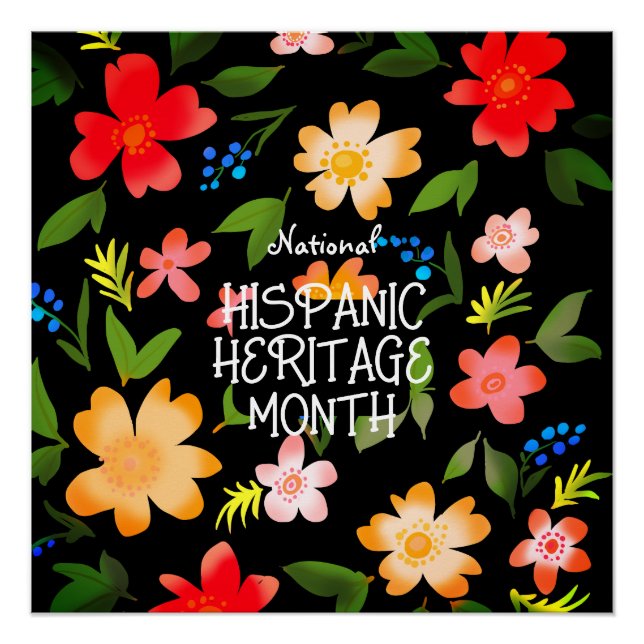 Nationales HISPANISCHES ERBE MONAT Poster (Vorderseite)