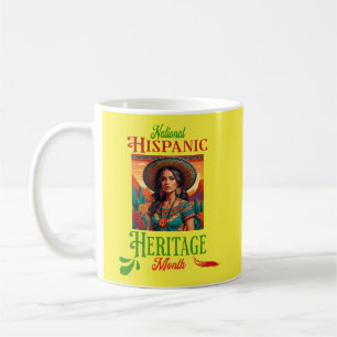 Nationales hispanisches Kulturerbe Monat Kaffeetasse