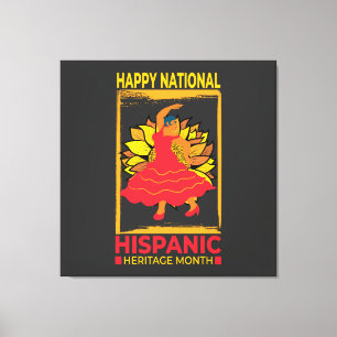 Nationales hispanisches Kulturerbe Monat Leinwanddruck