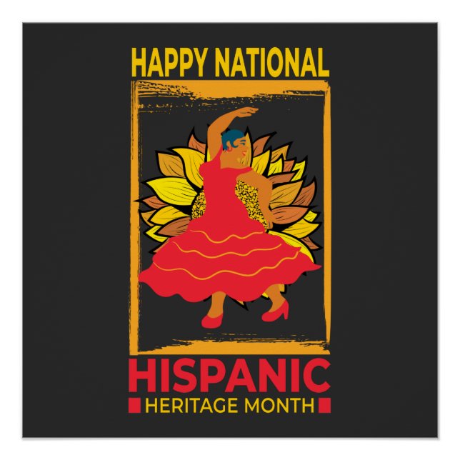 Nationales hispanisches Kulturerbe Monat Poster (Vorderseite)