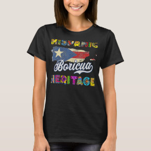 Nationales hispanisches Kulturerbe Monat Puerto Ri T-Shirt