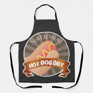 Nationales Hot Dog Day-Zeichen Schürze