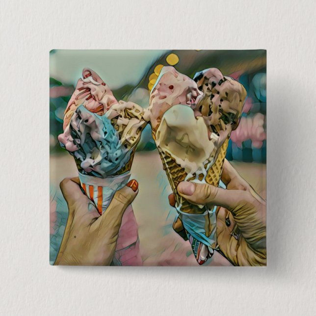 Nationales Ice Cream Day-Geschenk Button (Vorderseite)